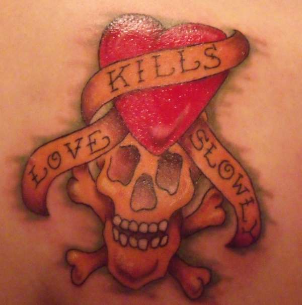 Edd Hardy Love kills slowlyy tattoo