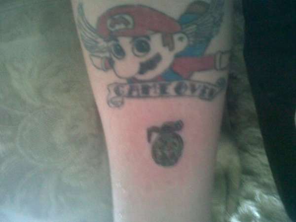 Mario grenade tattoo