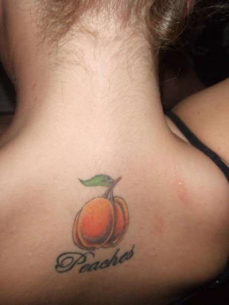 Peaches tattoo