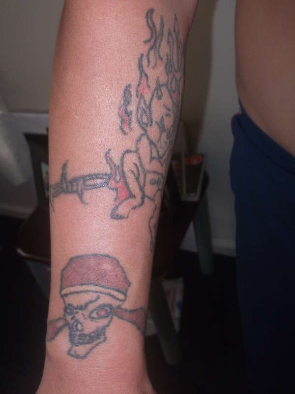 Right arm. tattoo