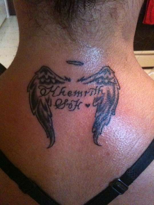Small wings, Memorial tattoo tattoo