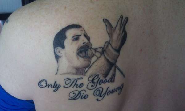 freddie mercury portrait tattoo