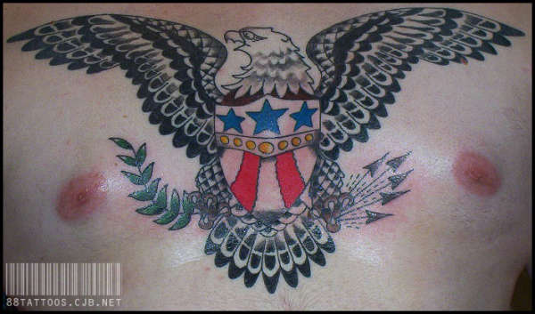 Sailor Jerry Eagle Chest Piece tattoo