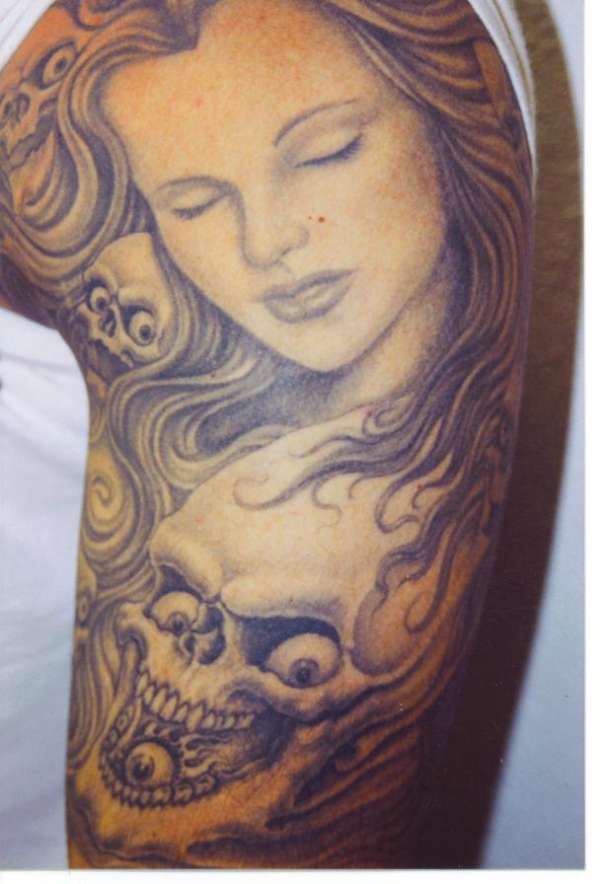 'dream death bicth' tattoo
