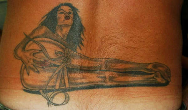 Bondage girl tattoo