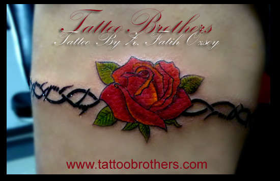 rose tattoo , gül dövmesi tattoo