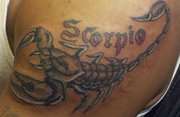 scorpion zodiak sign tattoo