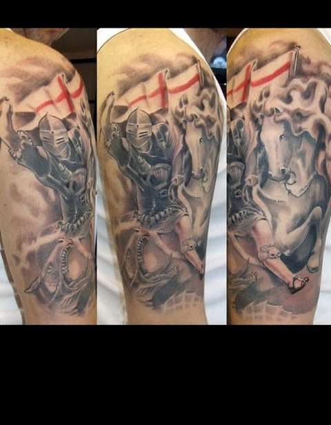 st george and dragon - england tattoo