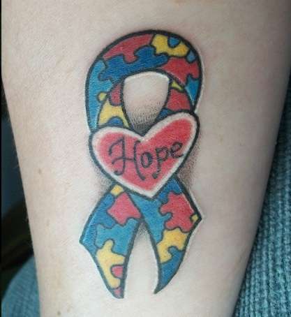 Autism Ribbon tattoo