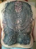 Aztec warrior and Village tattoo
