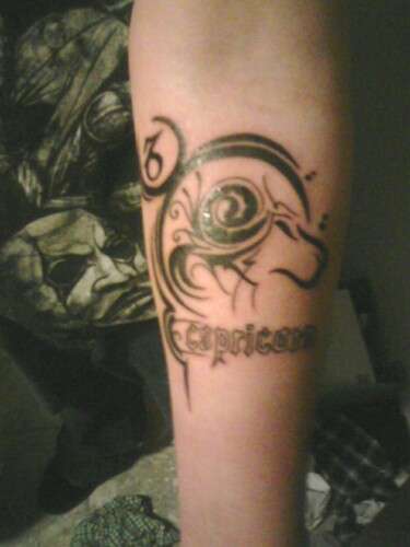 Capricorn tribal tattoo