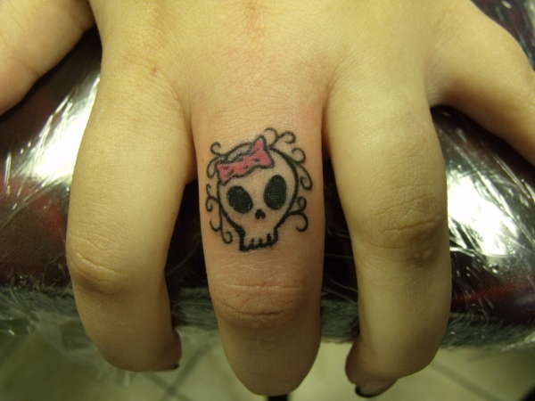 Finger Skull tattoo