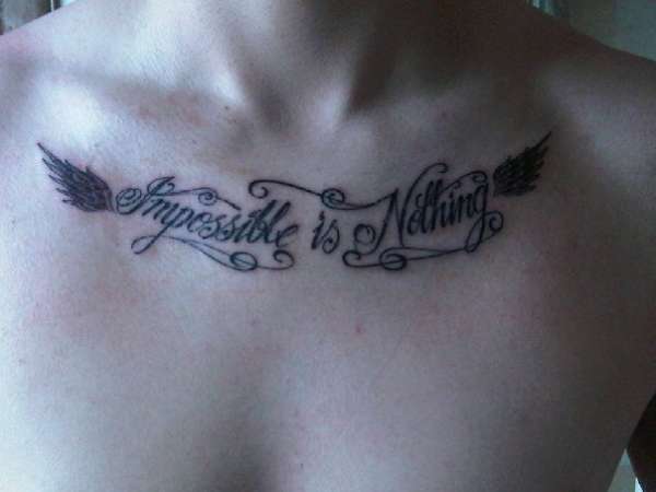 Impossible Is Nothing tattoo