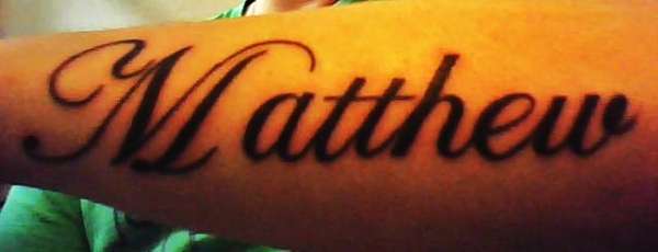 Name on foarm. tattoo
