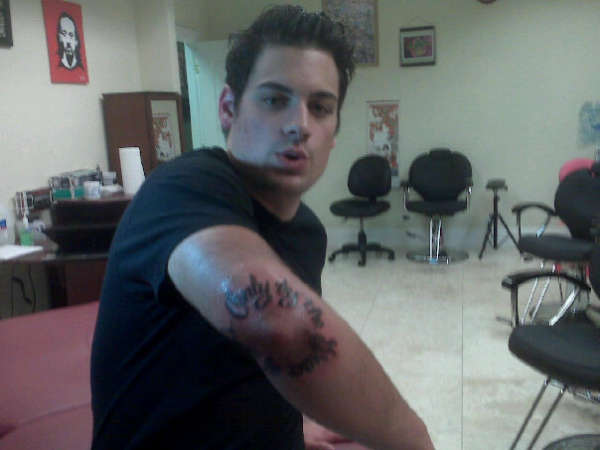 "Only by the grace of God" tattoo