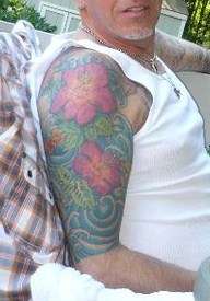 Right half arm sleeve tattoo