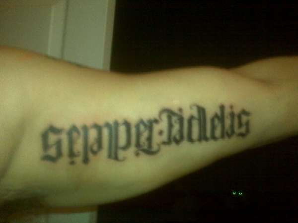 Semper Fidelis 'Always Faithful' tattoo