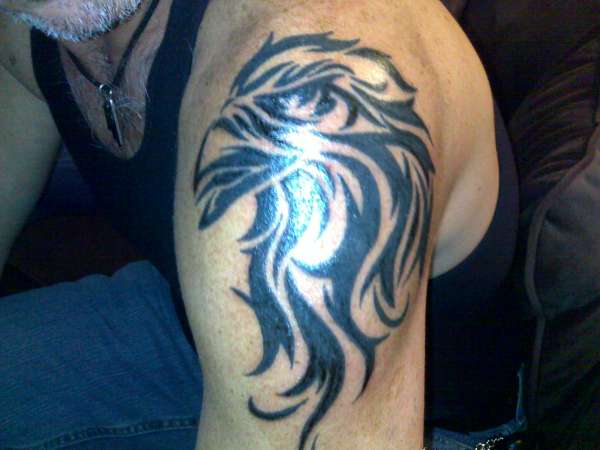 Tribal eagle tattoo