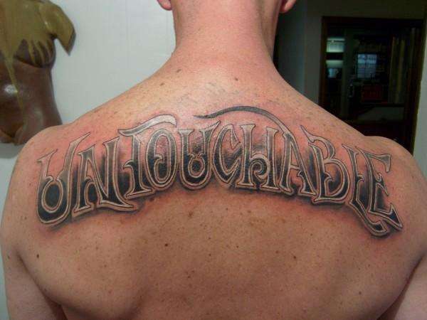 "Untouchable" tattoo