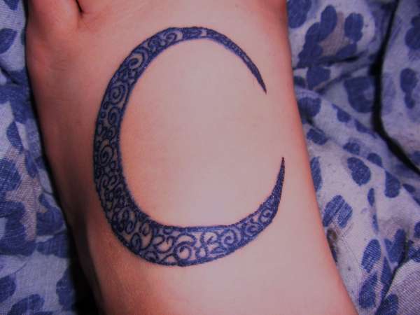 cresent moon design tattoo