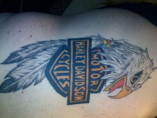 eagle/harley tattoo