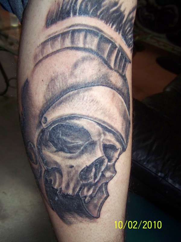 roman skull tattoo
