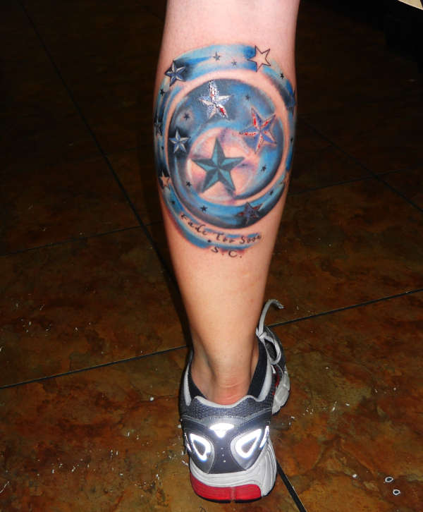 stars swirl tattoo