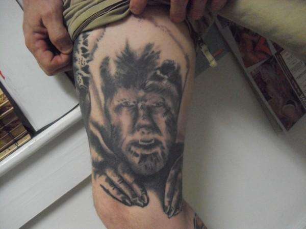 wolf man tattoo