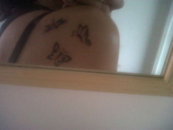 2 butterflies and 1 dragonfly tattoo