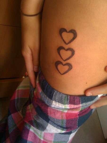 3 hearts tattoo