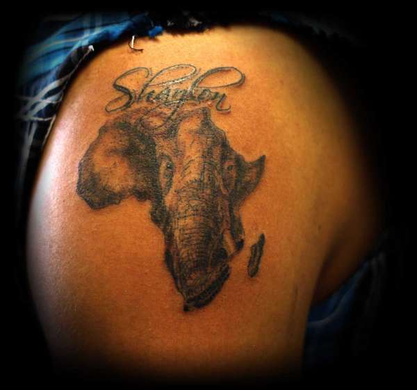 Africa elephant tattoo