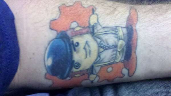 Alex from a clockwork orange cartoon image tattoo