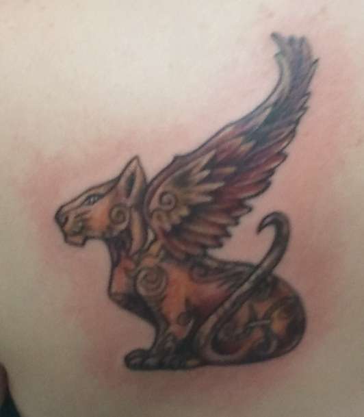 Cat with Wings tattoo