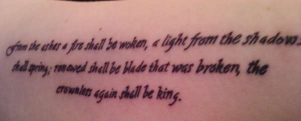Lord of the Rings tattoo