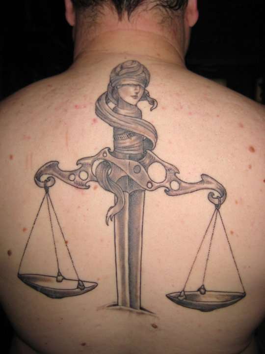 Scales of Justice tattoo
