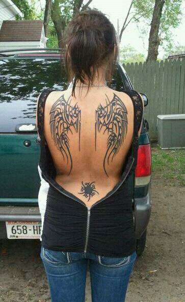 Tribal Wings tattoo