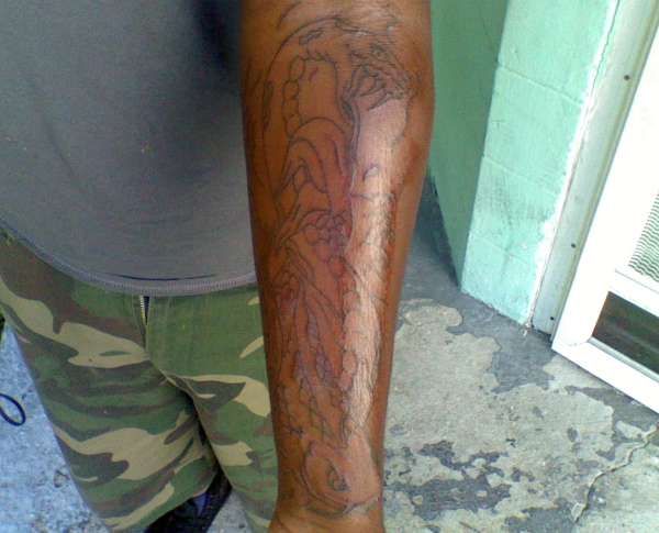 cobra and koi tattoo