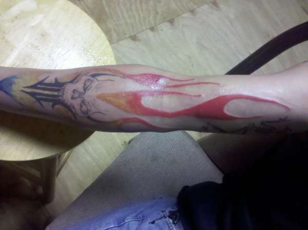 flames tattoo