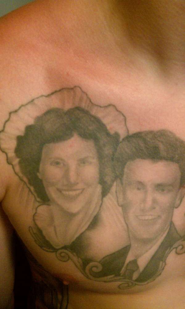 grandparents wedding pic tattoo
