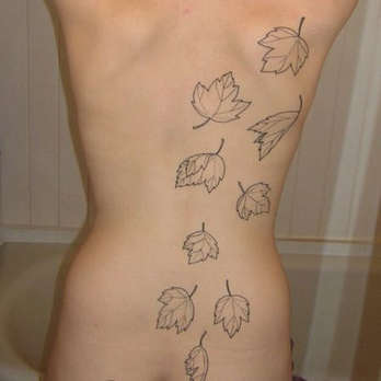 Autumn leaves tattoo