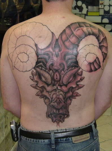 dragon goat tattoo