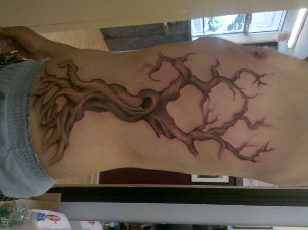 my freehanded tree tattoo
