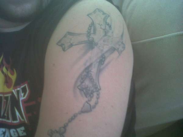 rosary cross tattoo