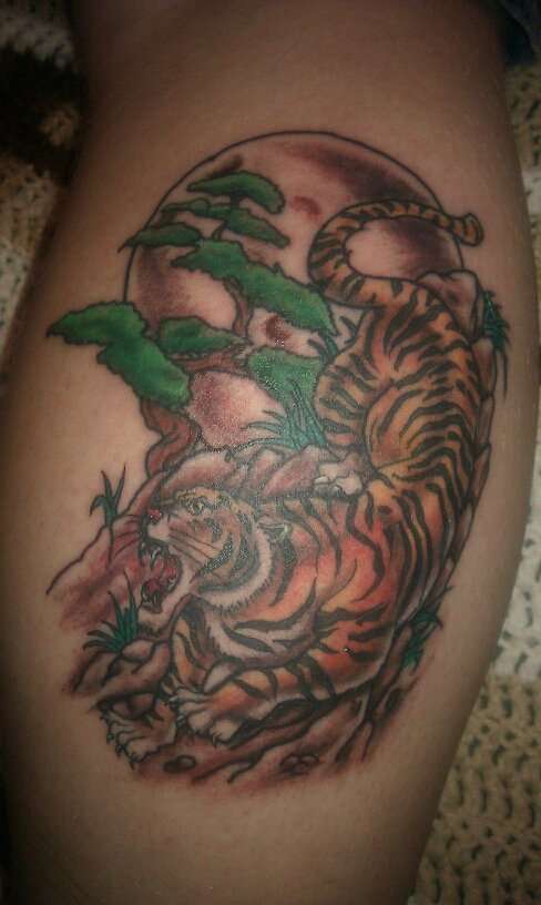 tiger moon banzai tattoo