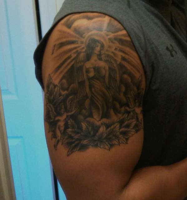 Angel and cherubs tattoo