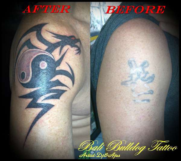DRAGON cover up tattoo