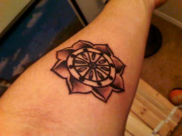 Dharma lotus wheel tattoo