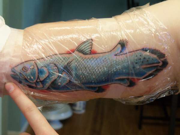 Science-y Coelacanth Tattoo tattoo