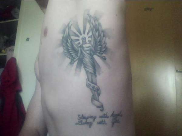Sleeping with angels living with God tattoo
