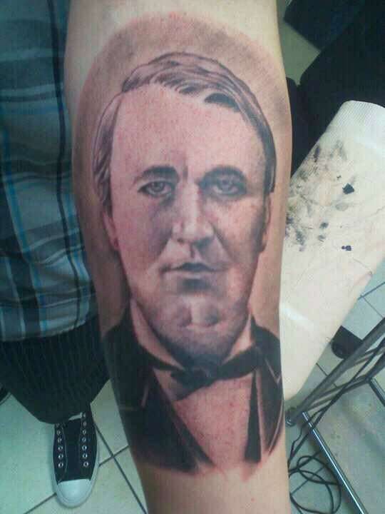 Thomas Edison by Angel Diaz tattoo
